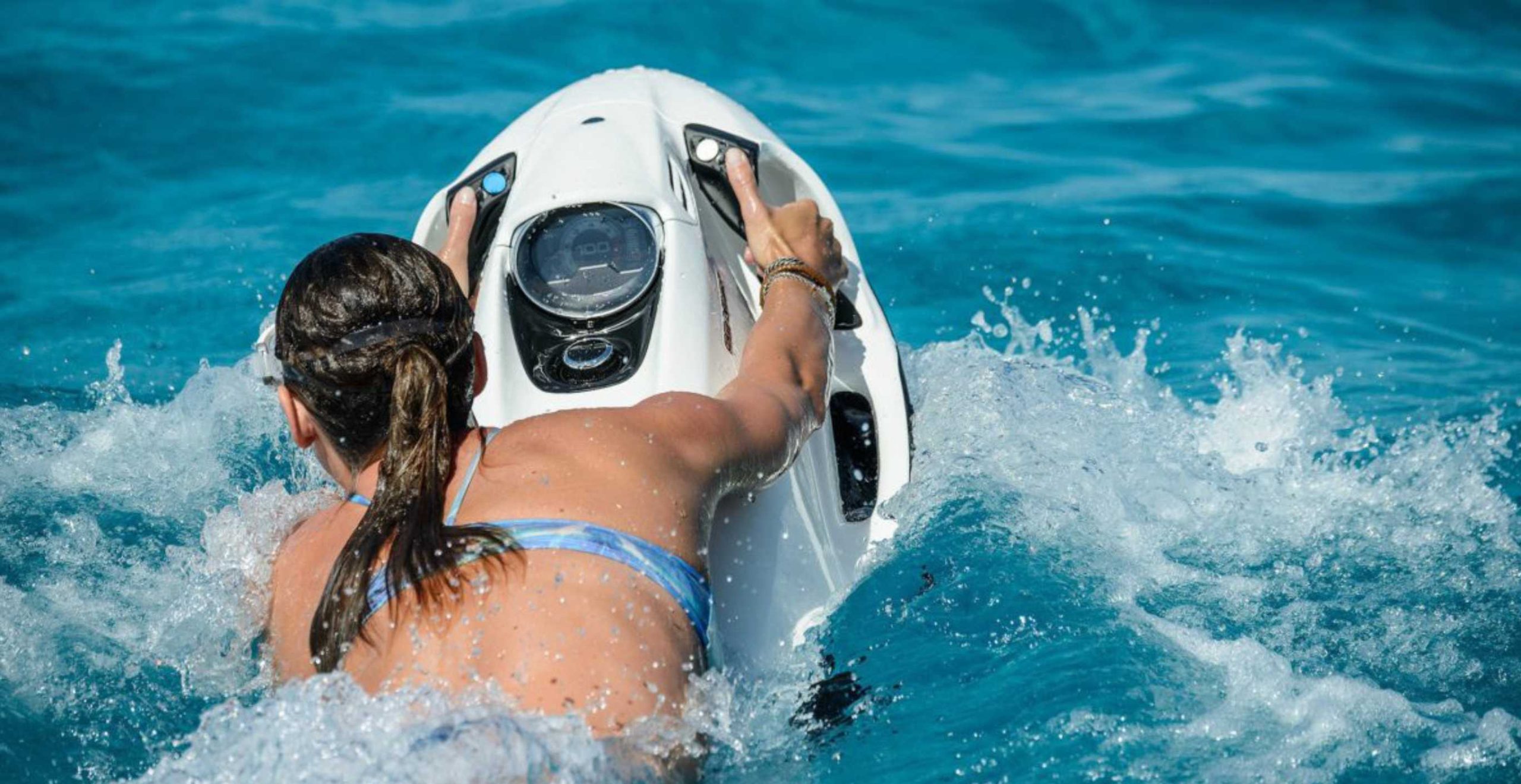 SeaBob rider gliding just under the surface